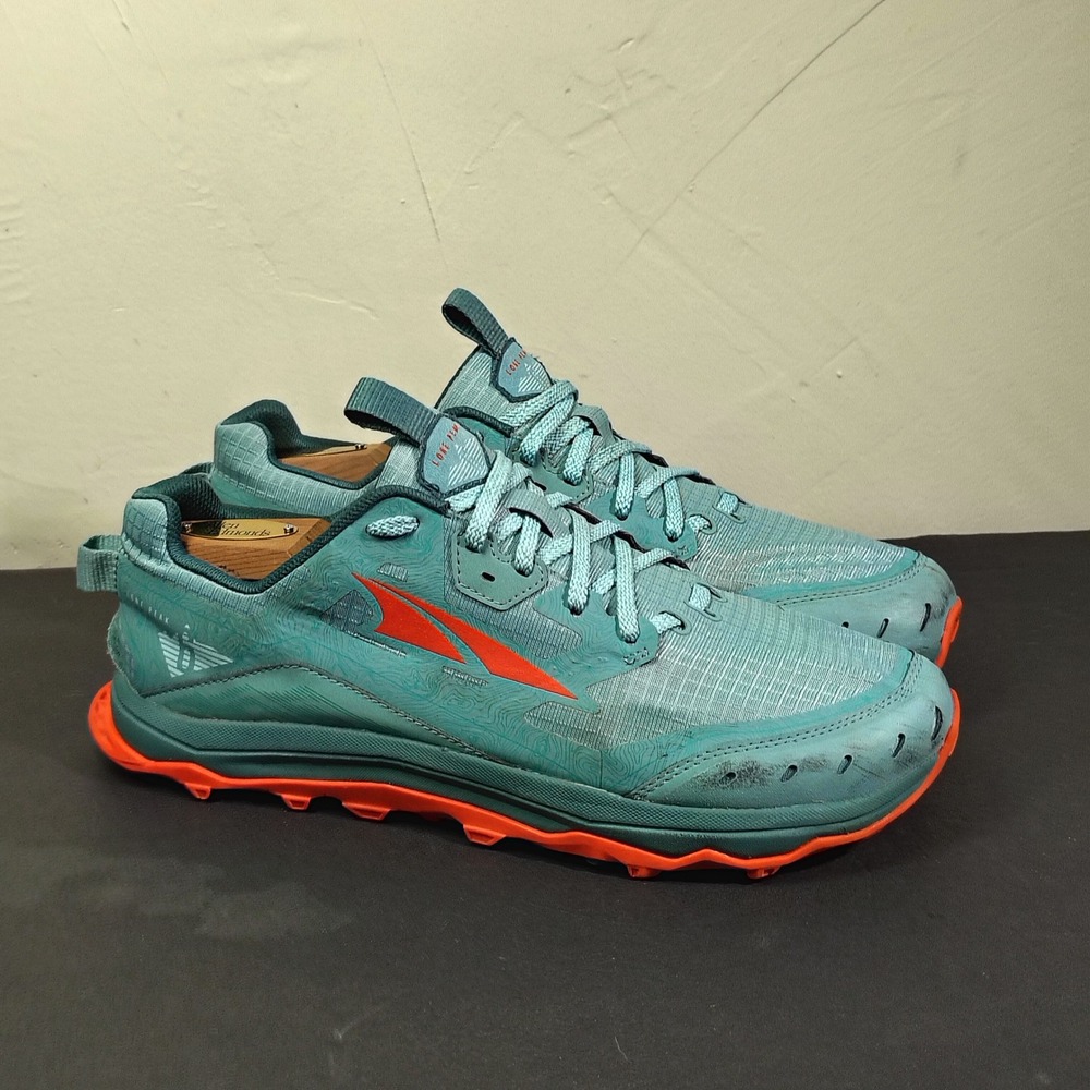 Altra Womens 10.5 Blue Orange Lone Peak 6 Trail Running Shoes AL0A548E305